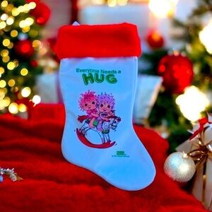 Super RARE Vintage Hugga Bunch Christmas Stocking 80"s Cartoon Xmas 1985
